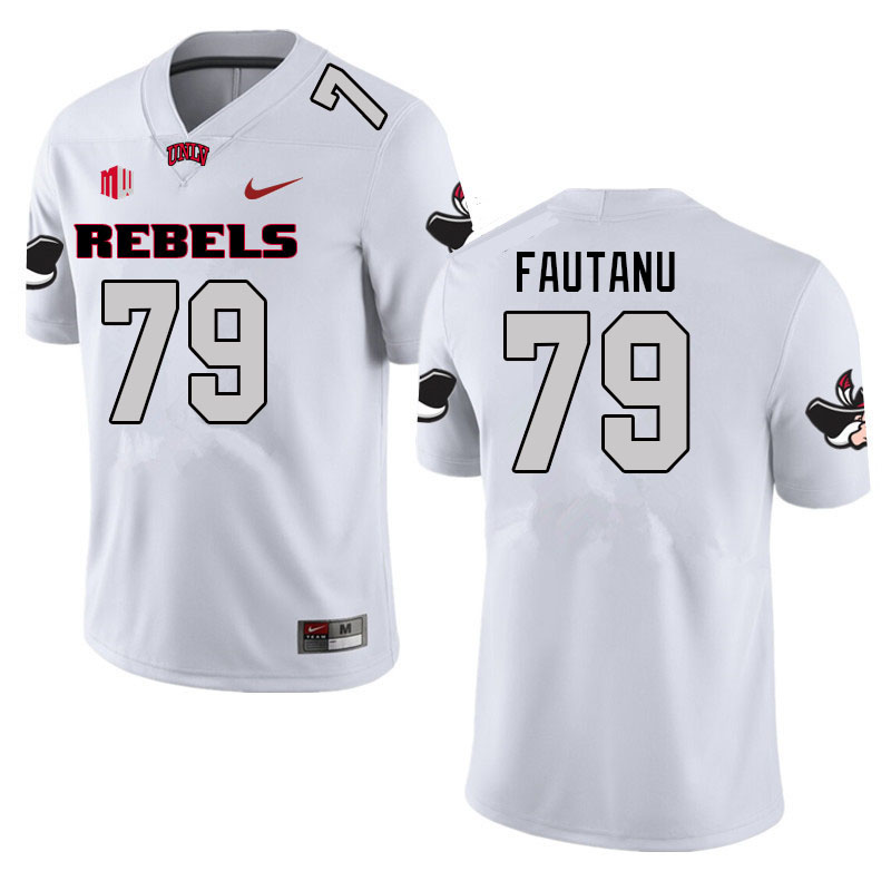 Men #79 Leif Fautanu UNLV Rebels College Football Jerseys Sale-White
